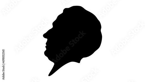 David Strauss, black isolated silhouette 