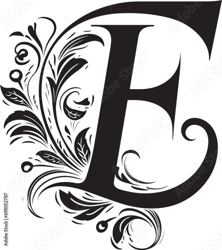 Elegant Evolution Polished Letter E Vector Font Enigmatic Script Mystifying Font E Vector Design