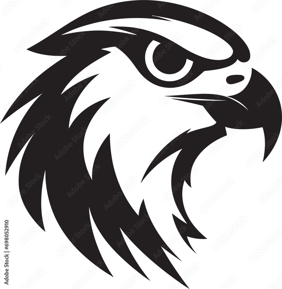 Obraz premium Airborne Majesty Black Vector Eagle Predatory Grace Eagle Iconic Mark