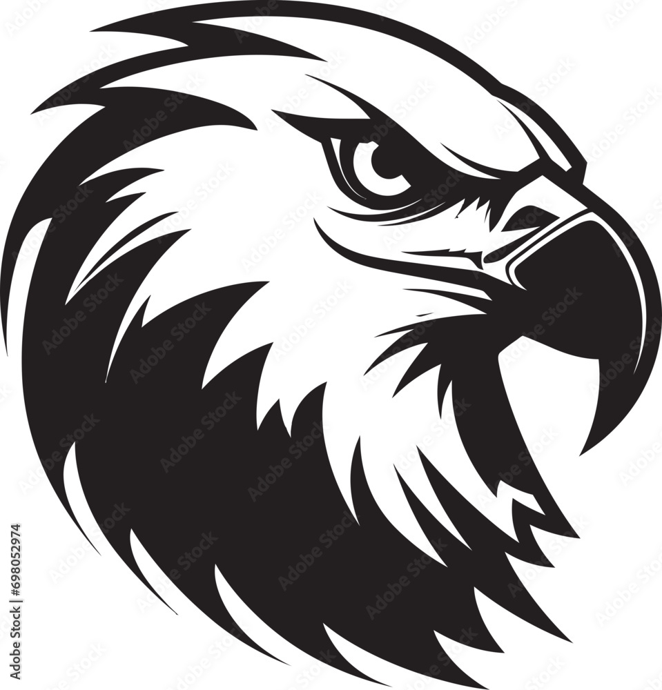 Aerial Sovereignty Eagle Logo Design Winged Majesty Black Vector Eagle