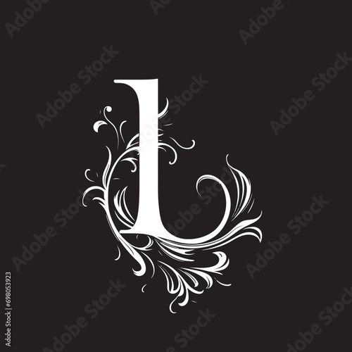 Lyrical Aura Musical Font L Vector Art Luminous Serenity Glowing Letter L Decor Vector