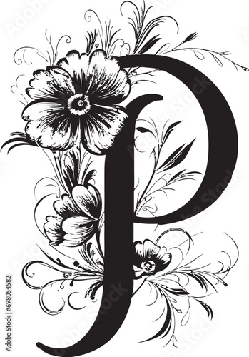 Pearly Whirls Shimmering Letter P Vector Art Pinnacle Aura Peak Font P Decor Vector
