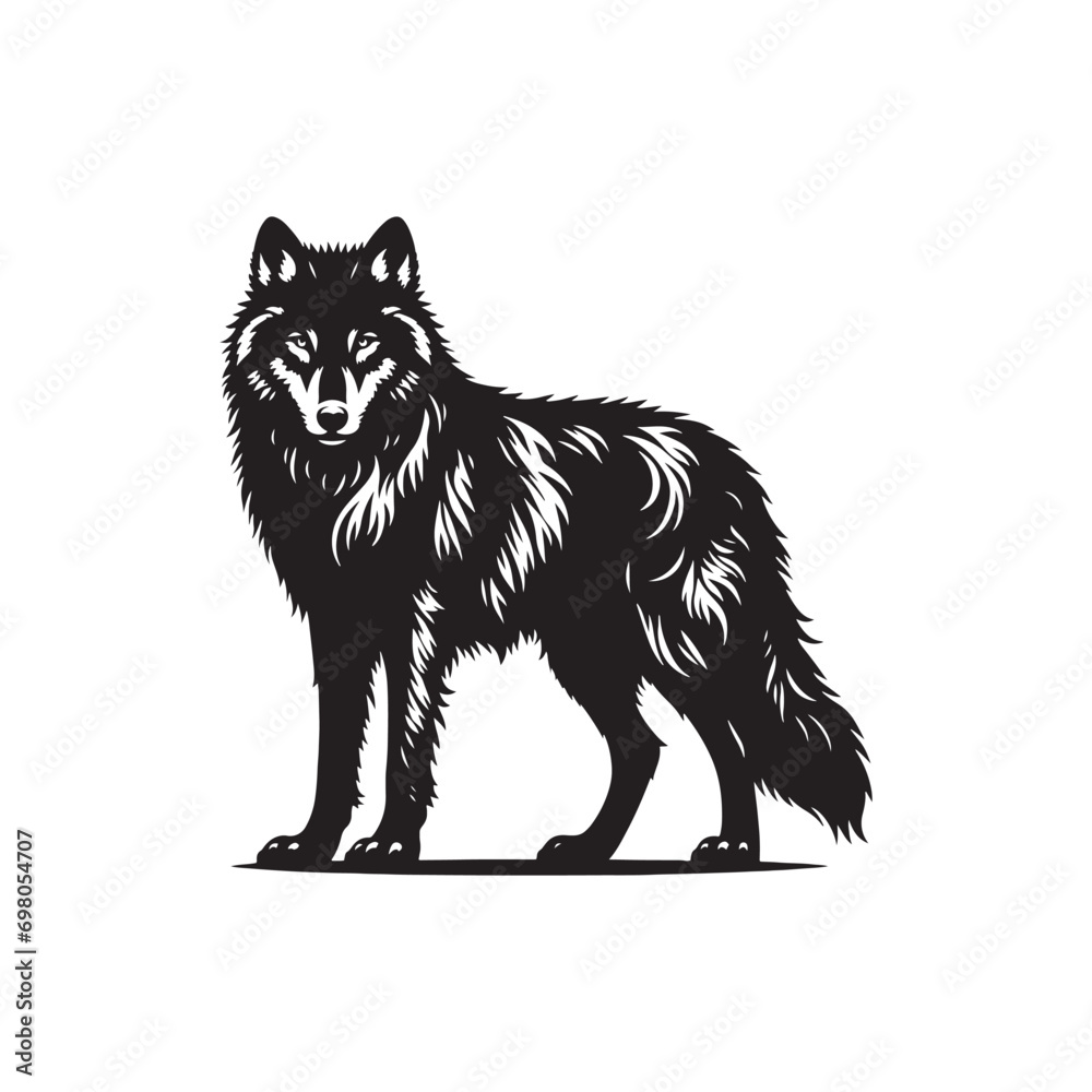 Silhouette of Animal: Nature's Beauty Unveiled in Simple Forms, A Showcase of Elegant Creature Outlines - Black Vector Wolf Silhouette
Silhouette of Animal: Nature's Beauty Unveiled in Simple Forms, A Showcase of Elegant Creature Outlines - Black Vector Wolf Silhouette