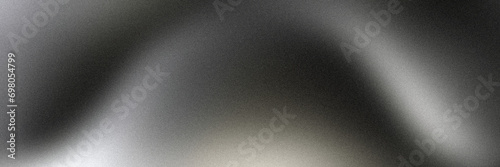 Noisy grey black abstract background. Colorful gradient. Holographic blurred grainy gradient banner background texture.