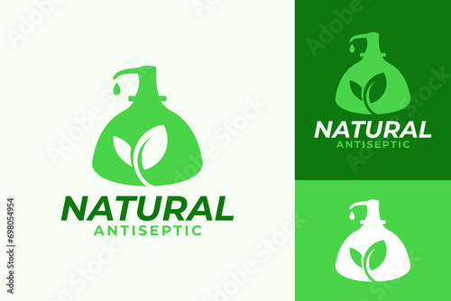 Antiseptic Herbal Health Anti Germ Logo Design