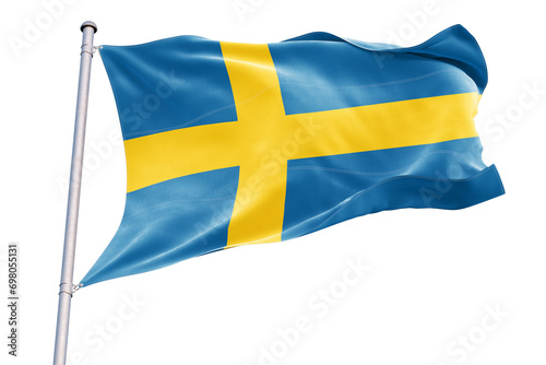 Swedish flag on a transparent background.