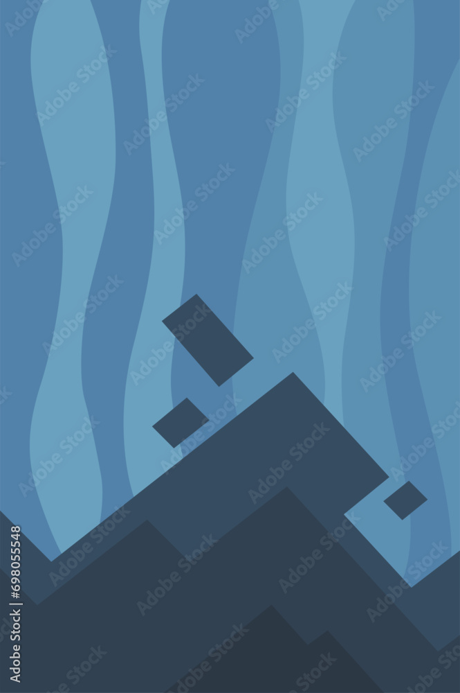 Naklejka premium Art gallery object. Exhibition in modern art style. Contemporary art gallery exhibit