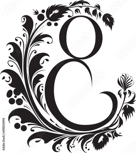 Blissful Twirls Abstract Wedding Mark Sculpted Elegance Swirl Vector Emblem