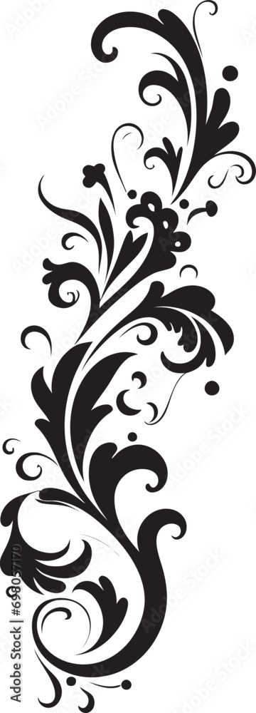 Swirling Elegance Abstract Wedding Icon Graceful Unity Black Deco Logo