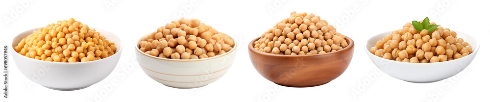 Boiled chickpeas. isolated transparent background Boiled chickpeas. isolated transparent background