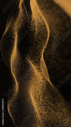 Vertical Gold Particles Background