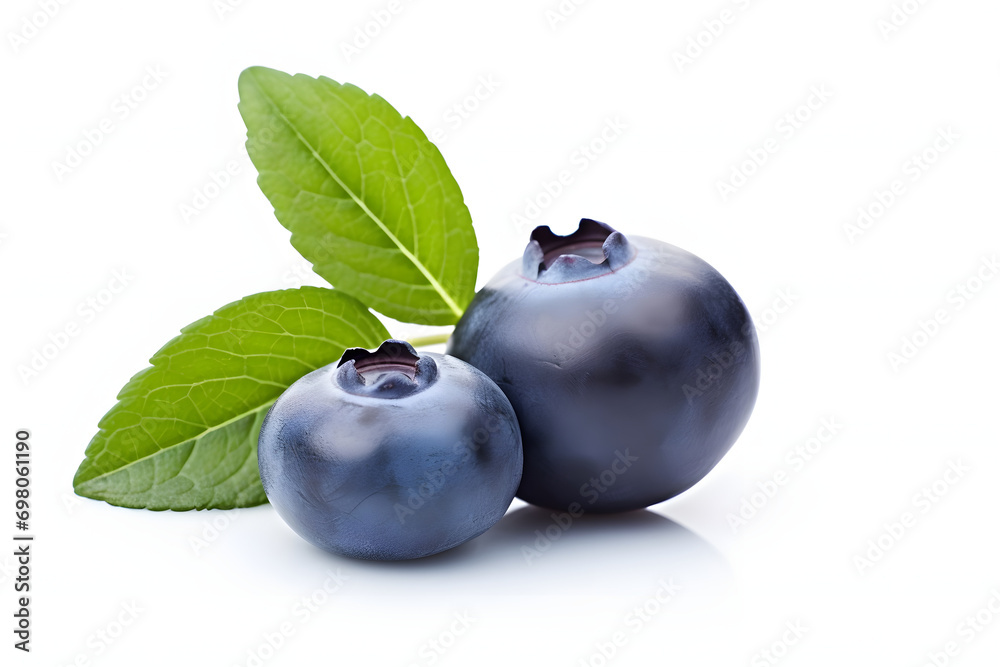 blueberries with leaves. blueberries with leaves.