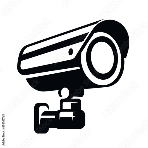 Black and white logotype of a surveillance camera