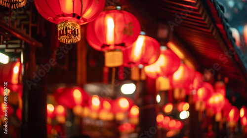 Chinatown during the Chinese New Year celebration photo