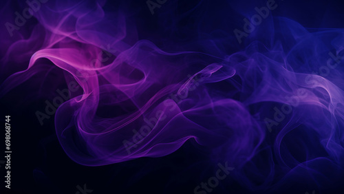 Swirling neon smoke of purple and blue colors