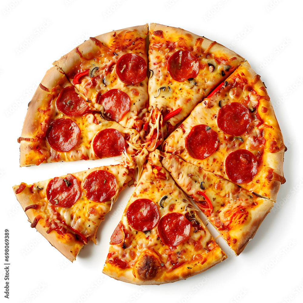 pizza with salami and cheese pizza with salami and cheese