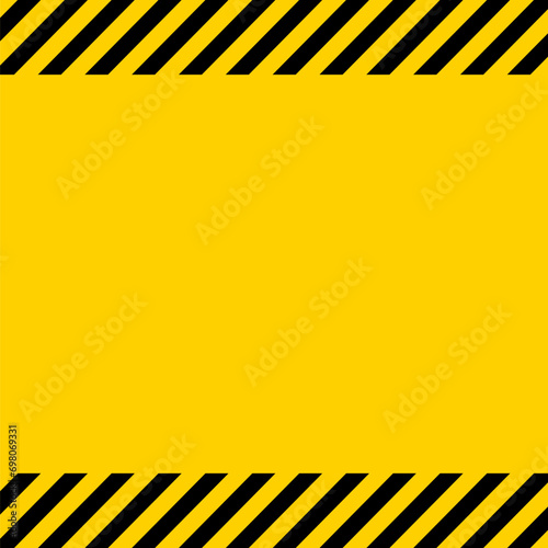 Black and Yellow Warning Line Square Vector Illustration