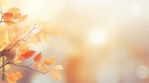 Abstract blurred autumn background greeting card
