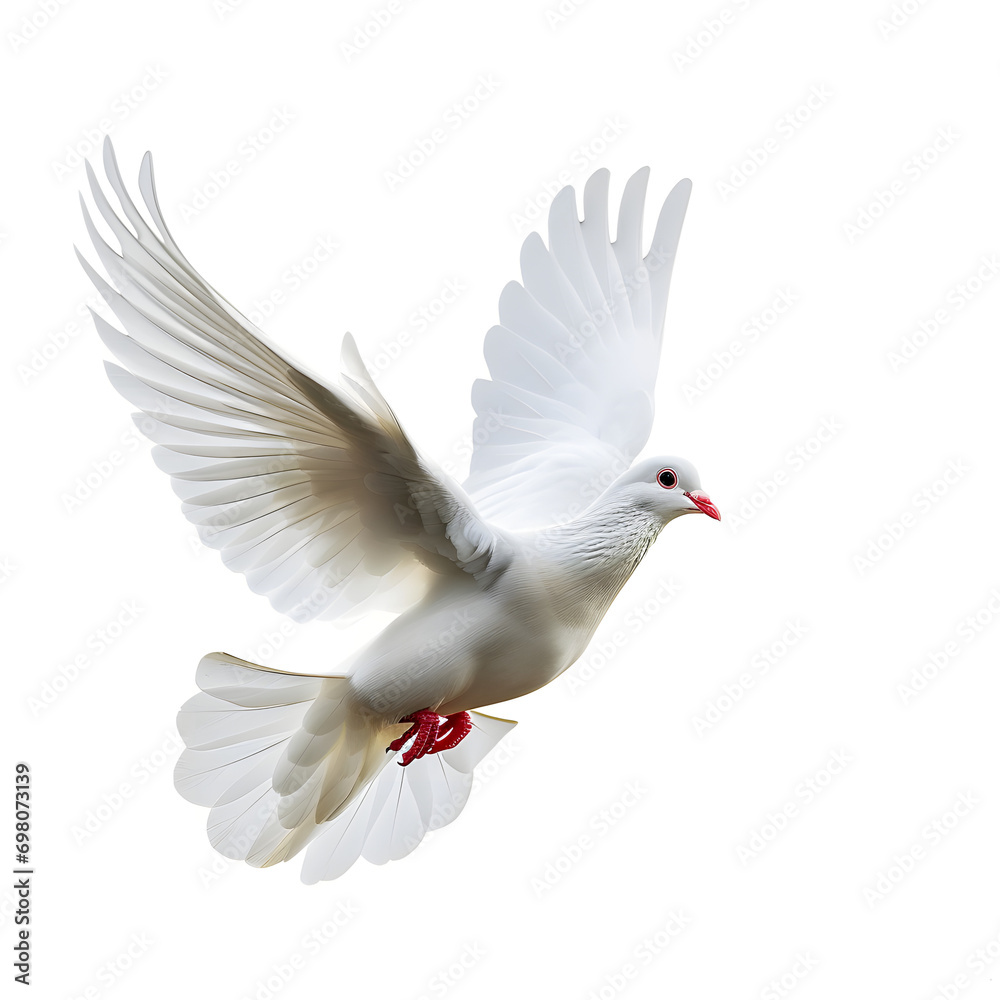 white dove flying isolated on white background white dove flying isolated on white background