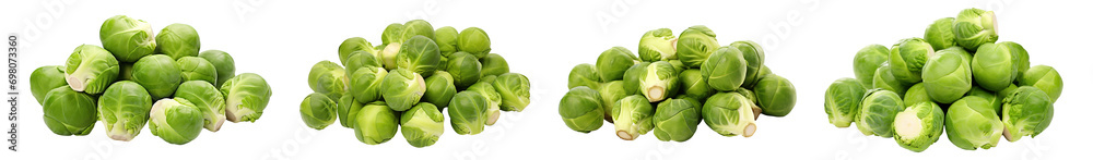 set of four piles of Brussels sprouts, isolated on a transparent background
set of four piles of Brussels sprouts, isolated on a transparent background
