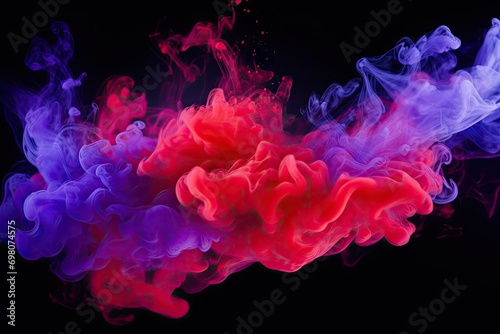 Paint Ink drop in water, Motion color explosion smoke