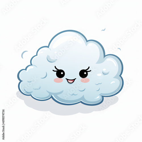Icon of cloud isolated on white background © Fauzia