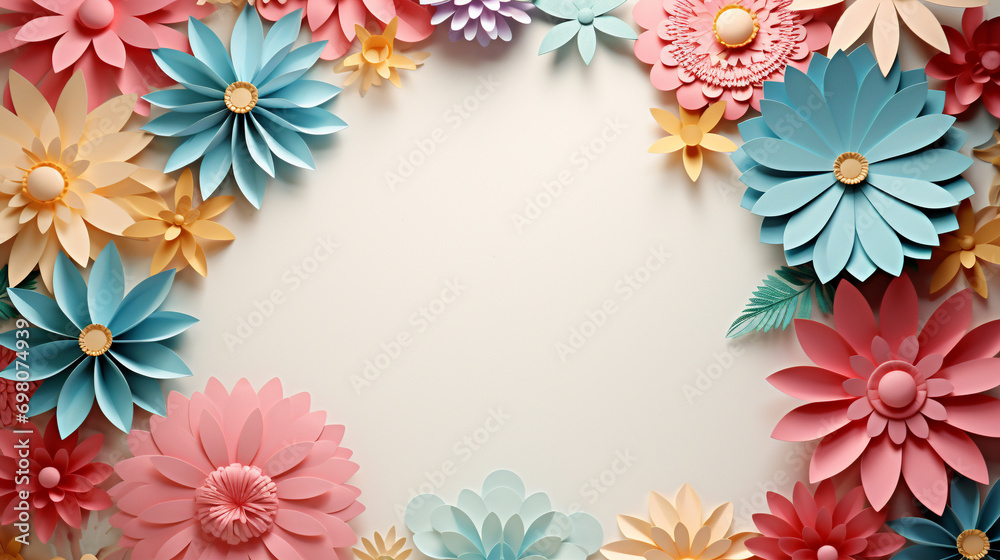 frame with flowers