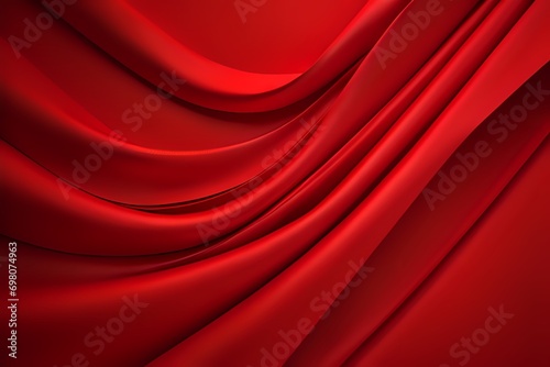 red silk folded fabric background, luxury textile photo