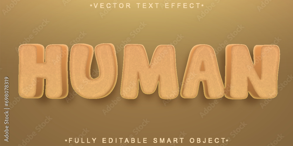 Cartoon Human Skin Vector Fully Editable Smart Object Text Effect Cartoon Human Skin Vector Fully Editable Smart Object Text Effect
