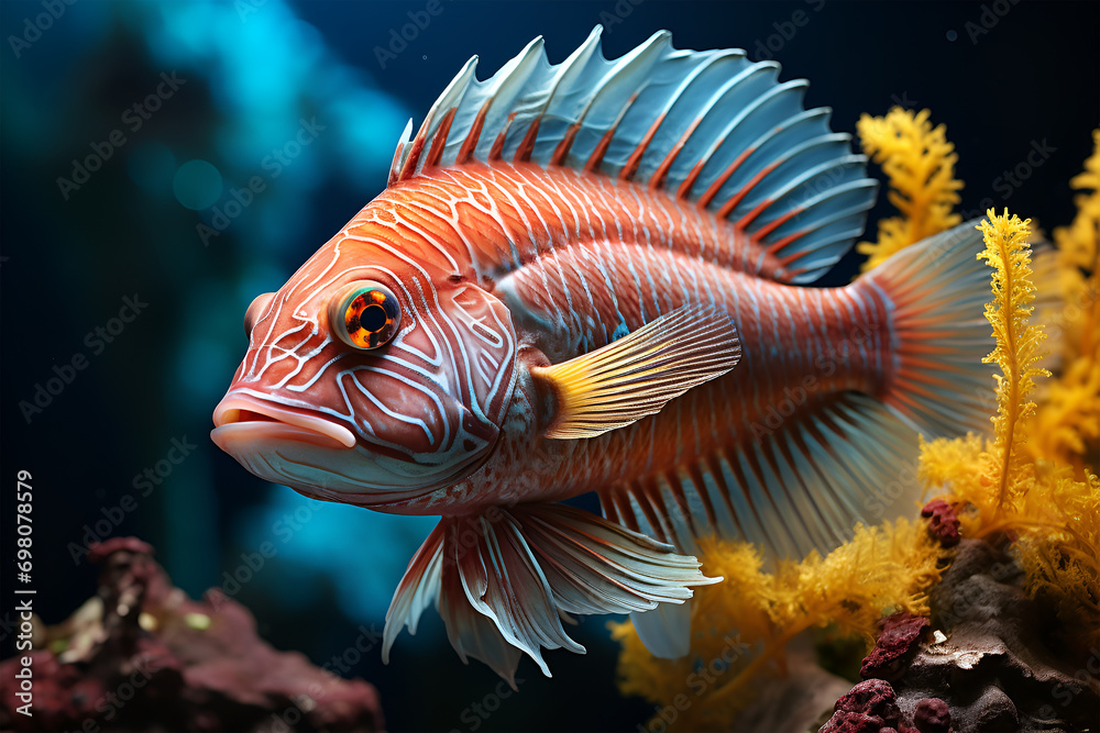 Fototapeta premium Large fish in the aquarium.