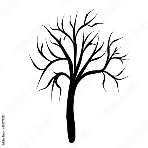 tree branch silhouette vector