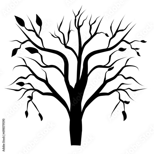 tree branch silhouette vector