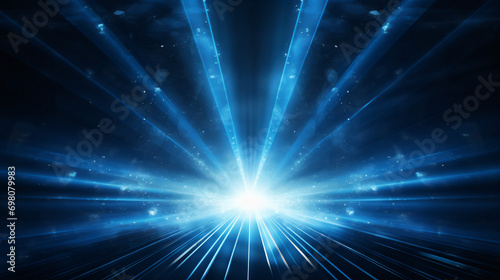 Light laser blue beam of shine bright background