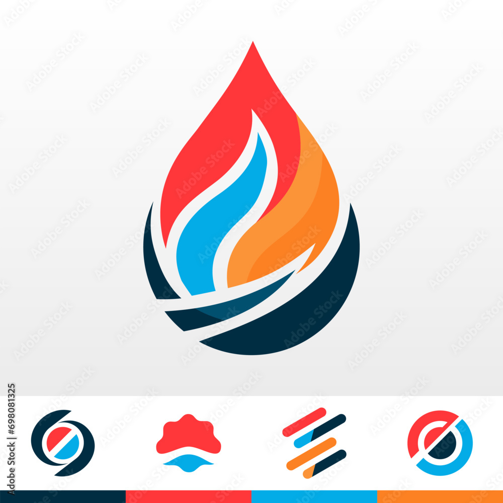 Creative colorful abstract logo. Simple flat design EPS10 vector business concept of creative ideas.