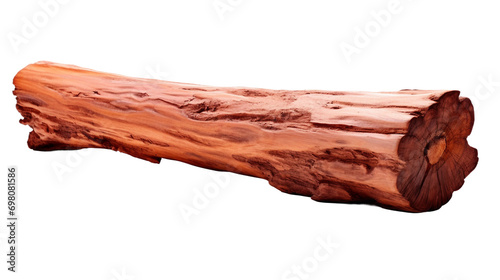 Isolated Mahogany Wood Log on a transparent background
