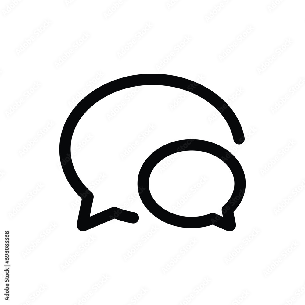 Chat Bubble icon in trendy outline style isolated on white background. Chat Bubble silhouette symbol for your website design, logo, app, etc. Chat Bubble icon in trendy outline style isolated on white background. Chat Bubble silhouette symbol for your website design, logo, app, etc.