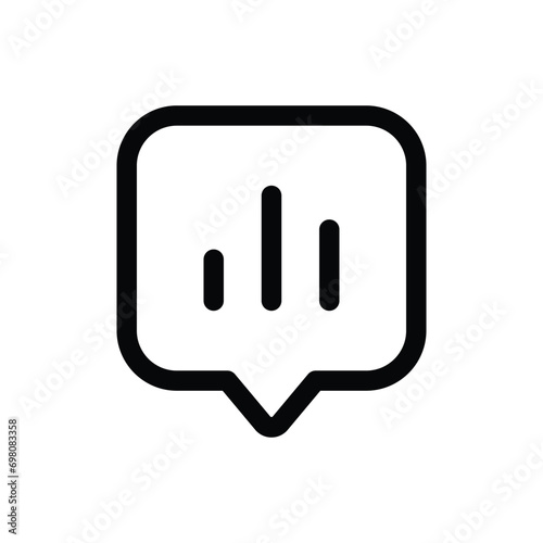 Business Chat icon in trendy outline style isolated on white background. Business Chat silhouette symbol for your website design, logo, app, etc.