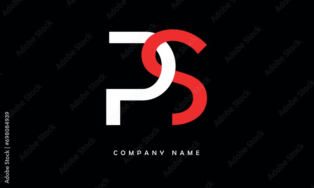PS, SP, P, S Abstract Letters Logo Monogram PS, SP, P, S Abstract Letters Logo Monogram