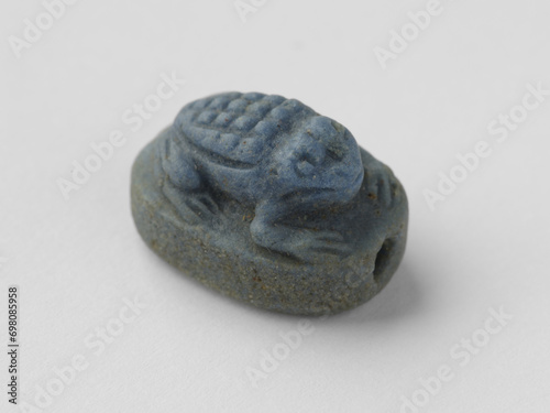 Frog amulet egyptian faience photo