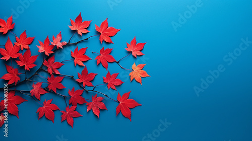 autumn leaves background HD 8K wallpaper Stock Photographic Image