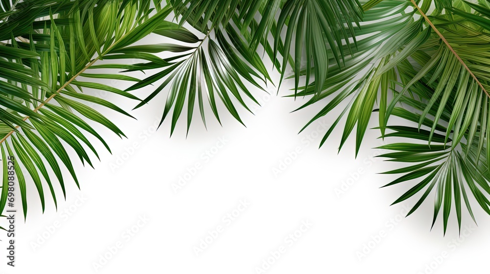 Isolate on a white background tropical palm wallpaper - obrazy, fototapety, plakaty 