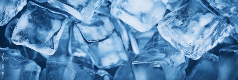Background of blue ice cubes Background of blue ice cubes