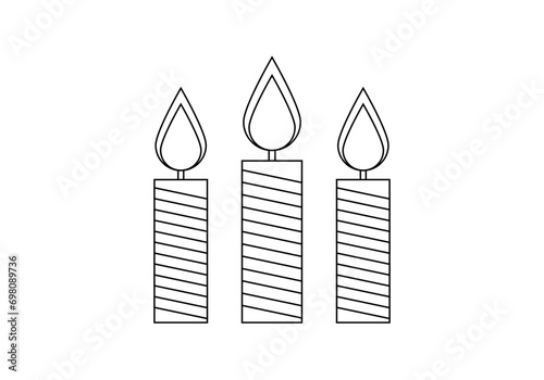 Velas de color negro de navidad.