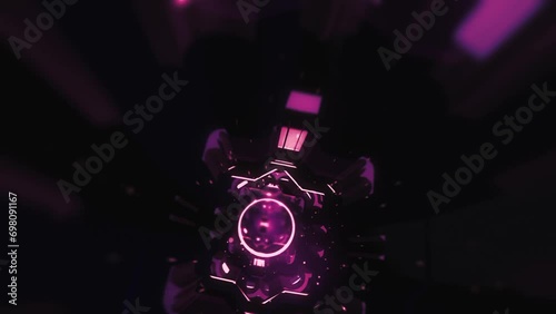  Pink circular moving bokeh effect animation photo
