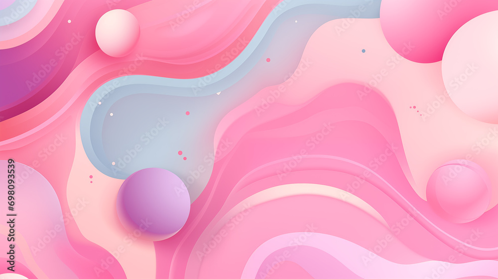 Abstract Pink and Blue Fluid Shapes, Great for Creative Backgrounds