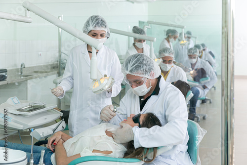 dentistry student in a practical class photo