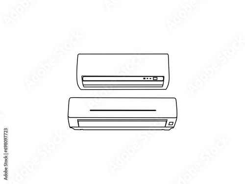 ac icon outline. ac outline vector design and illustration. 