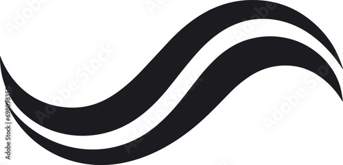 Simple Wave Form Silhouette Vector Illustration