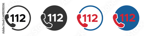 112 emergency call vector icons  photo