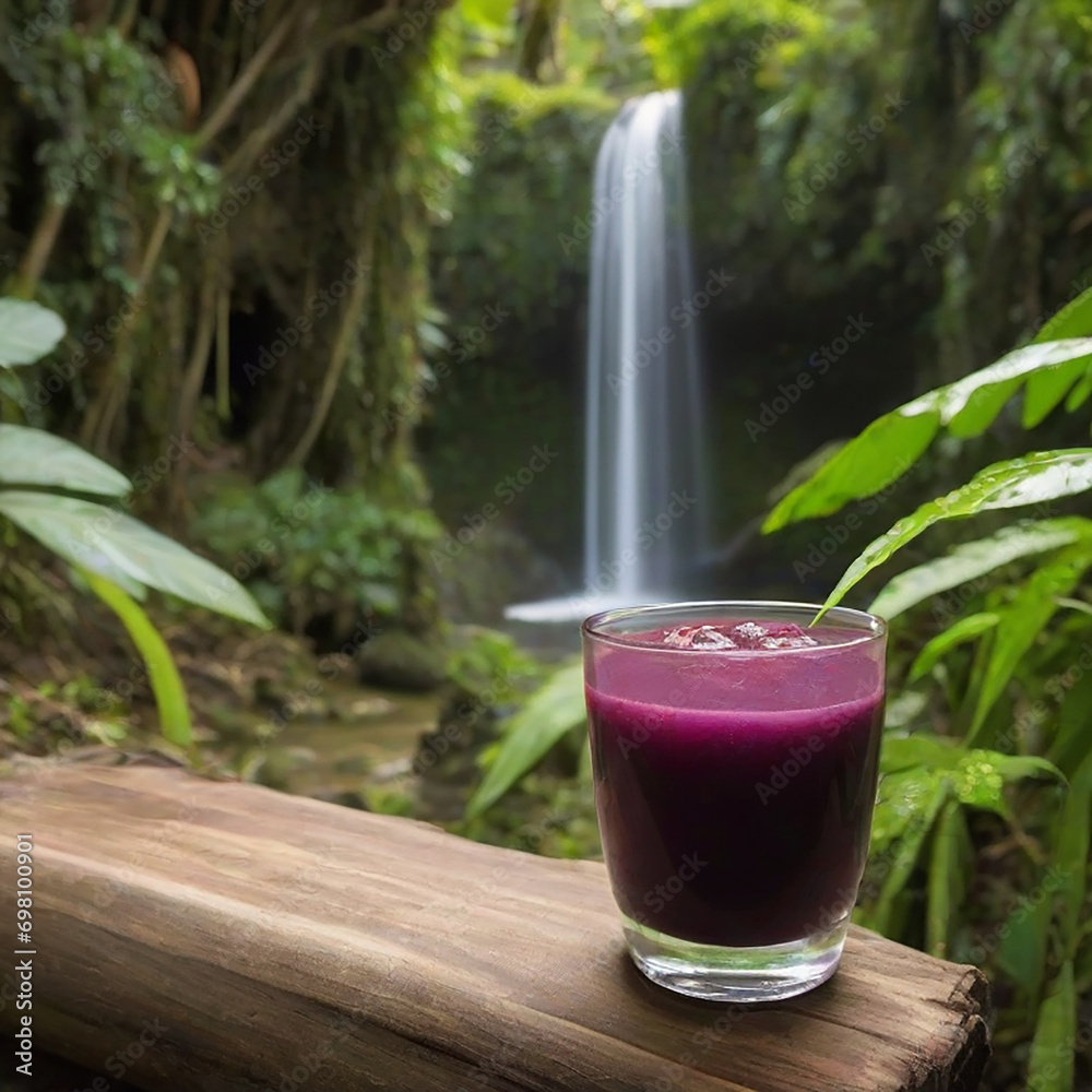 Acai Berry Juice photo with Ai generative Acai Berry Juice photo with Ai generative